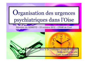 Organisation des urgences psychiatriques dans l`Oise