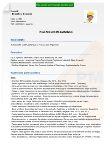 Recrutement CV INGENIEUR MECANIQUE - réf