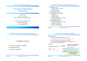 Java pour la programmation client/serveur 1. Rappels sur Java