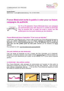 France Bénévolat invite le public à voter pour sa future campagne