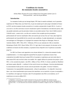 Les conditions de réussite des monnaies locales