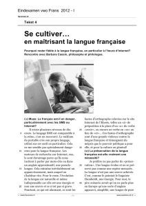 4. Se cultiver… en maîtrisant la langue française