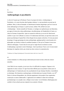 Anthropologie et psychiatrie