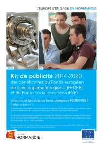 Kit de publicité 2014-2020 - L`Europe s`engage en Normandie