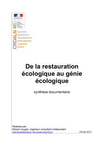 De la restauration écologique au génie écologique