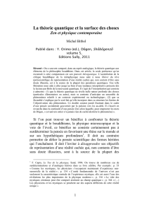 La théorie quantique et la surface des choses