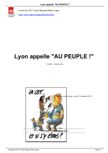 Lyon appelle "AU PEUPLE !" - CGT Rhône