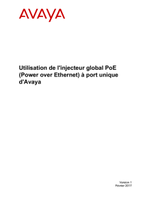 Utilisation de l`injecteur global PoE (Power over
