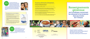 renseignements généraux - Ontario Public Health Association