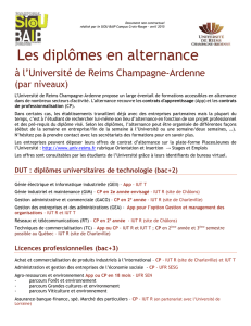 Les diplômes en alternance - Université de Reims Champagne