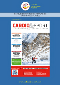 Sejour en altitude e.. - Club des Cardiologues du Sport