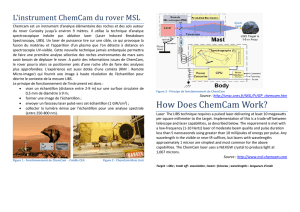 L`instrument ChemCam du rover MSL
