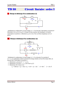 TD 10 circuit linéaire ordre 1