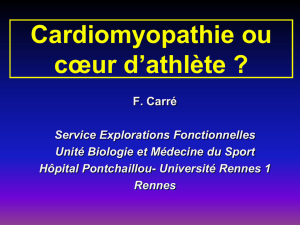 Cardiomyopathie ou coeur d`athlète
