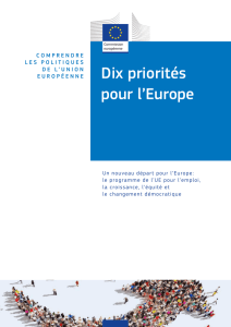 Dix priorités pour l`Europe