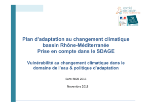 Plan d`adaptation au changement climatique bassin Rhône