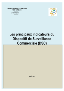 Liste des indicateurs du DSC