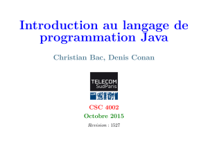 Introduction au langage de programmation Java