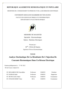 Analyse Stochastique De La Résultante De L`Injection De