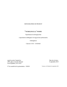 Monographie de produit de NITROLINGUAL POMPE