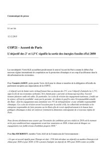 COP21 - Accord de Paris