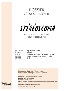 Dossier Pédagogique Stéréoscopia