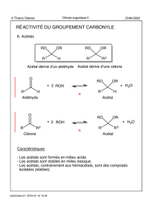 Carbonyles - Département de chimie