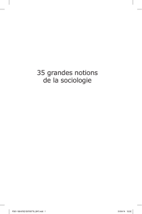 35 grandes notions de la sociologie