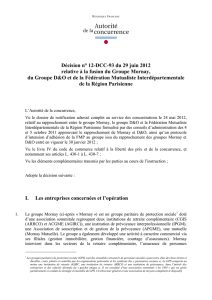 Décision n° 12-DCC-93 du 29 juin 2012 relative à la fusion du