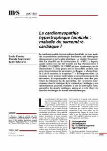 La cardiomyopathie hypertrophique familiale - iPubli