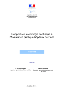 Rapport sur la chirurgie cardiaque à l`Assistance publique