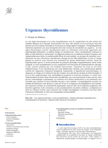 Urgences thyroïdiennes