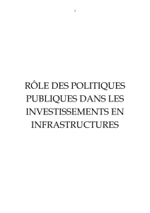 rôle des politiques publiques dans les