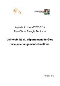 La Vulnérabilité du département du Gers face au changement