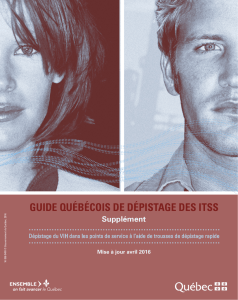 guide québécois de dépistage des itss