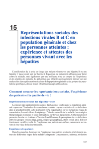 Représentations sociales des infections virales B et C en population