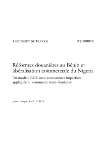 Réformes douanières au Bénin et libéralisation