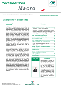 Divergence et dissonance - Credit Agricole, Etudes Economiques