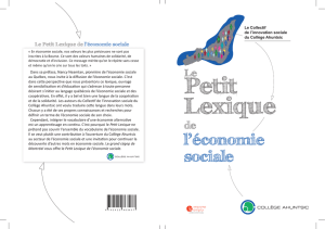 Petit lexique de l`économie sociale