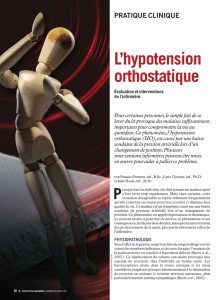 Pratique clinique – L`hypotension orthostatique