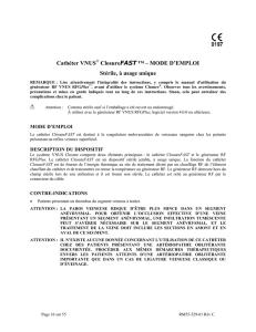 Mode d`emploi du cathéter ClosureFAST