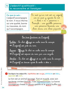 L`adjectif qualificatif : le reconnaître et l`analyser