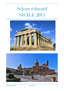 Séjour éducatif Sicile 2015