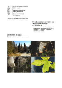 Directive Biodiversité en forêt RPT 2012-2015