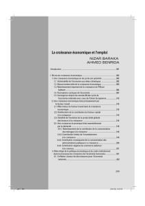 La croissance économique et l`emploi