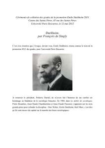 Hommage de François de Singly à Emile Durkheim PDF I 1,18 MB