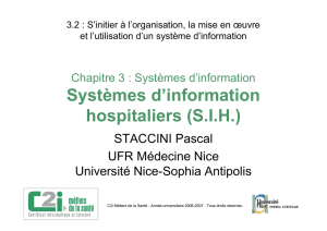 Systèmes d`information hospitaliers (SIH) - Jalon