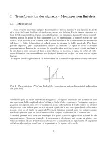 I Transformation des signaux - Montages non linéaires.