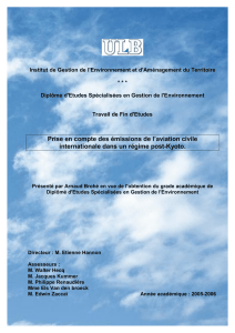 Prise en compte des émissions de l`aviation civile internationale