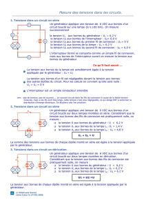 Mesure des tensions dans les circuits